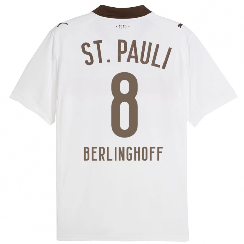 Danxen Kinder Marlene Berlinghoff #8 Weiß Rot Auswärtstrikot Trikot 2025/26 T-Shirt Österreich