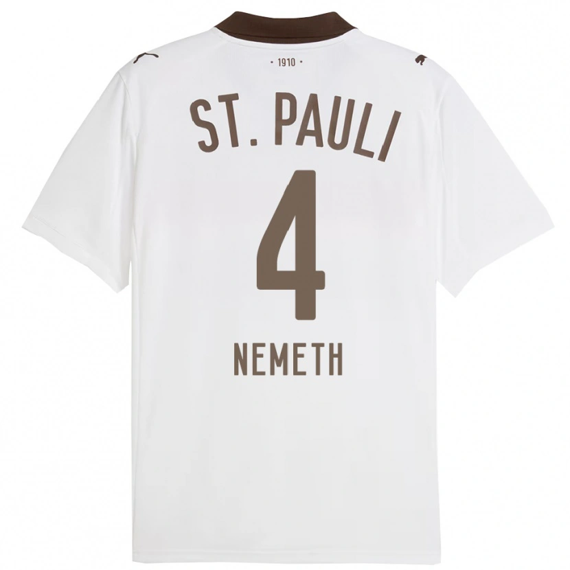 Danxen Kinder David Nemeth #4 Weiß Rot Auswärtstrikot Trikot 2025/26 T-Shirt Österreich