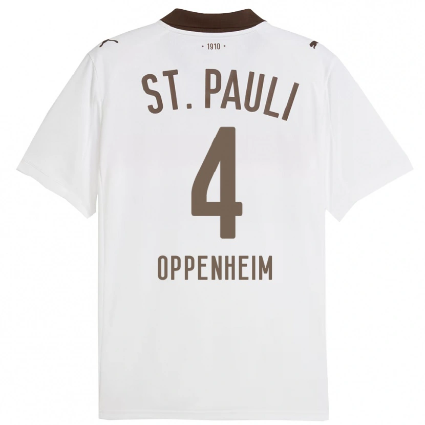 Danxen Kinder Merle Oppenheim #4 Weiß Rot Auswärtstrikot Trikot 2025/26 T-Shirt Österreich