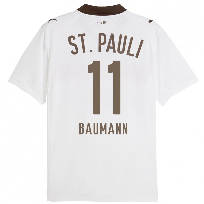 Danxen Kinder Malte Baumann #11 Weiß Rot Auswärtstrikot Trikot 2025/26 T-Shirt Österreich