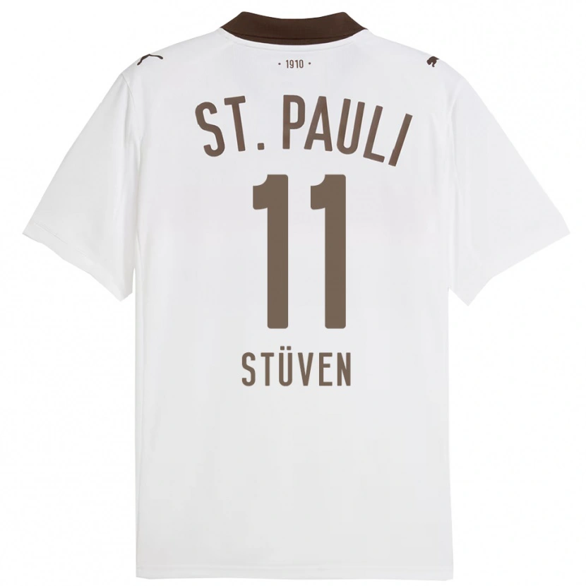 Danxen Kinder Max Stüven #11 Weiß Rot Auswärtstrikot Trikot 2025/26 T-Shirt Österreich