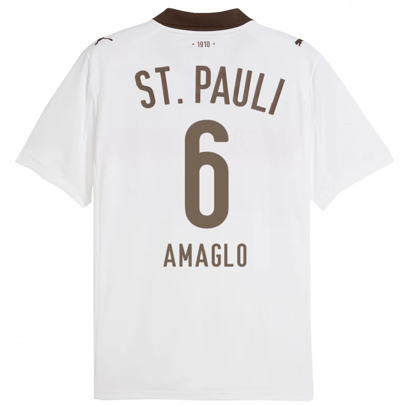 Danxen Kinder Aron Amaglo #6 Weiß Rot Auswärtstrikot Trikot 2025/26 T-Shirt Österreich