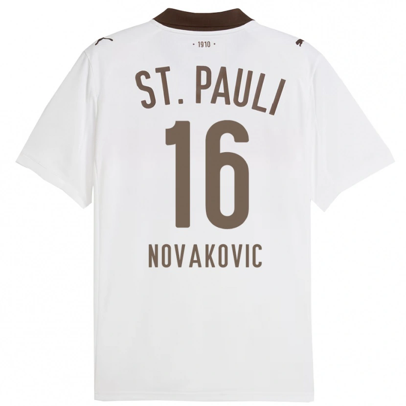 Danxen Kinder Milivoje Novakovic #16 Weiß Rot Auswärtstrikot Trikot 2025/26 T-Shirt Österreich