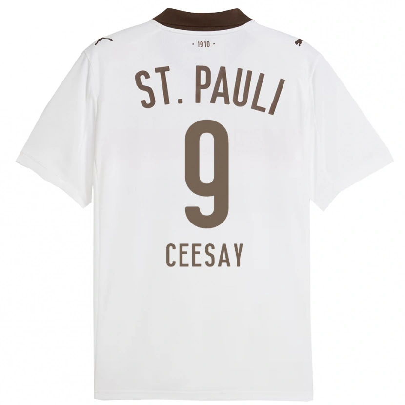 Danxen Kinder Abdoulie Ceesay #9 Weiß Rot Auswärtstrikot Trikot 2025/26 T-Shirt Österreich
