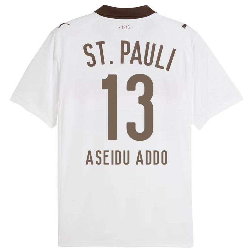 Danxen Kinder Joel Aseidu Addo #13 Weiß Rot Auswärtstrikot Trikot 2025/26 T-Shirt Österreich