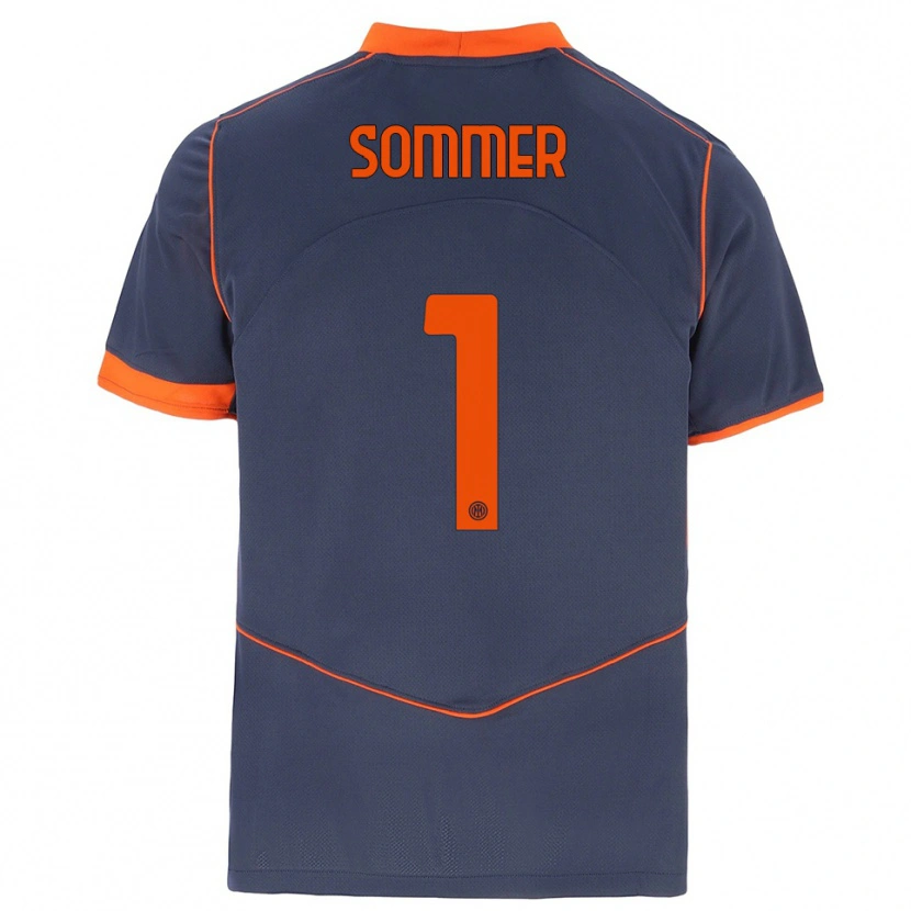 Danxen Kinder Yann Sommer #1 Grau Orange Ausweichtrikot Trikot 2025/26 T-Shirt Österreich