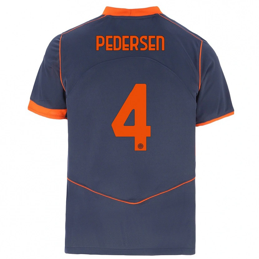 Danxen Kinder Sofie Junge Pedersen #4 Grau Orange Ausweichtrikot Trikot 2025/26 T-Shirt Österreich