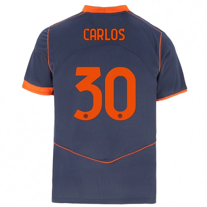 Danxen Kinder Carlos Augusto #30 Grau Orange Ausweichtrikot Trikot 2025/26 T-Shirt Österreich
