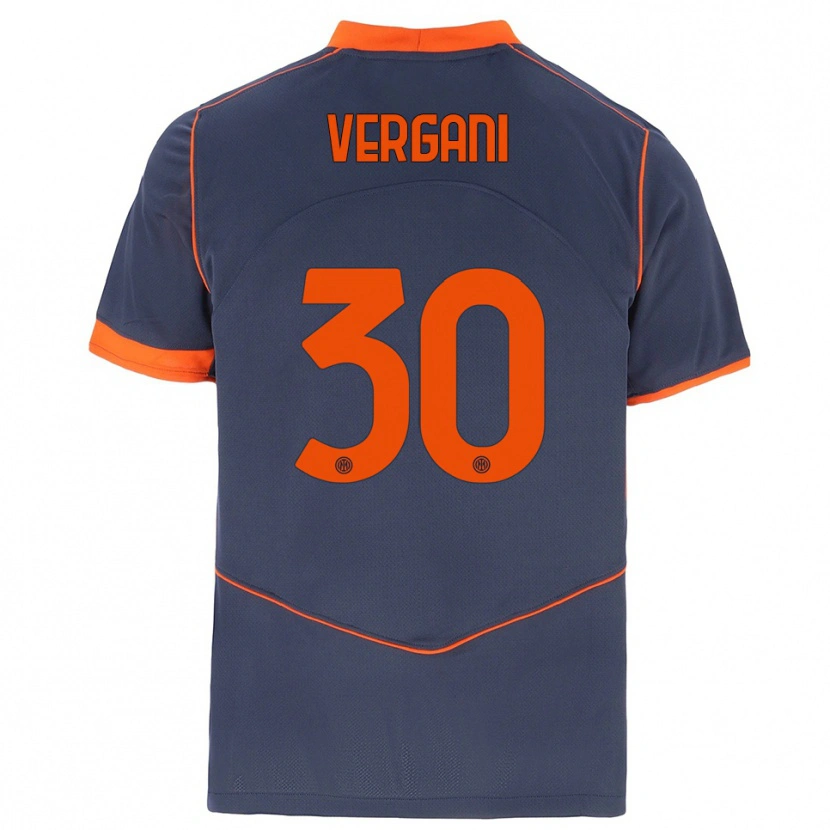 Danxen Kinder Bianca Vergani #30 Grau Orange Ausweichtrikot Trikot 2025/26 T-Shirt Österreich