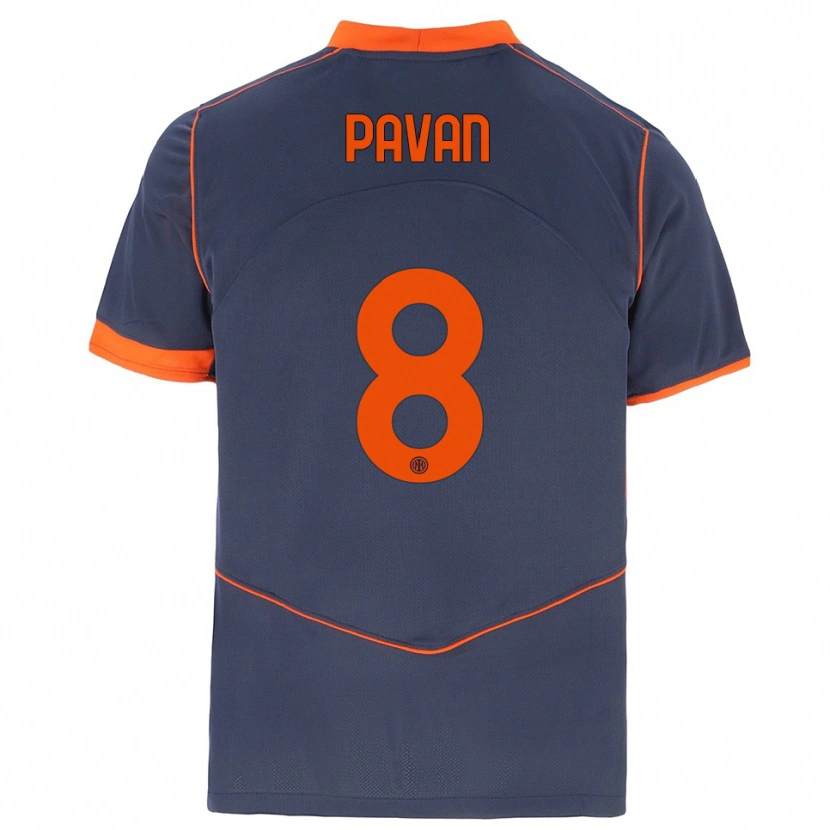 Danxen Kinder Matilde Pavan #8 Grau Orange Ausweichtrikot Trikot 2025/26 T-Shirt Österreich