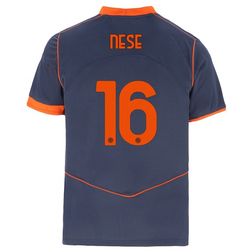 Danxen Kinder Alessio Nese #16 Grau Orange Ausweichtrikot Trikot 2025/26 T-Shirt Österreich