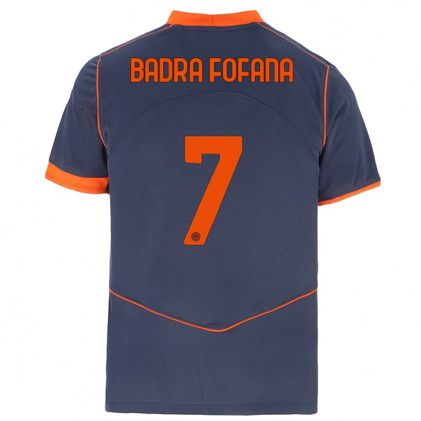 Danxen Kinder Aliou Badra Fofana #7 Grau Orange Ausweichtrikot Trikot 2025/26 T-Shirt Österreich
