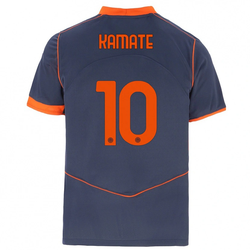 Danxen Kinder Issiaka Kamate #10 Grau Orange Ausweichtrikot Trikot 2025/26 T-Shirt Österreich
