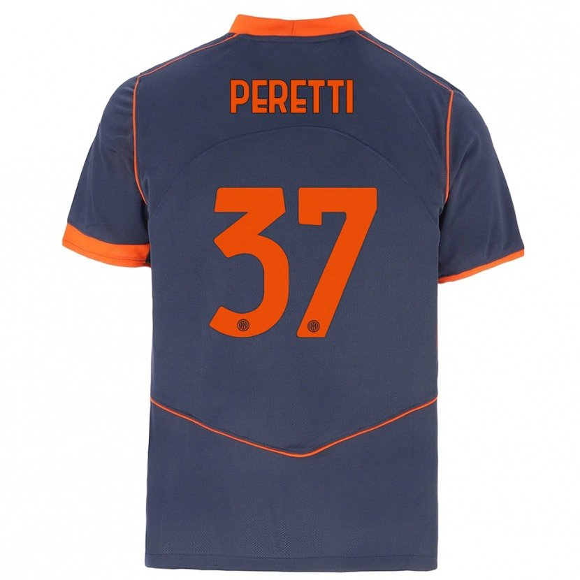 Danxen Kinder Lorenzo Peretti #37 Grau Orange Ausweichtrikot Trikot 2025/26 T-Shirt Österreich