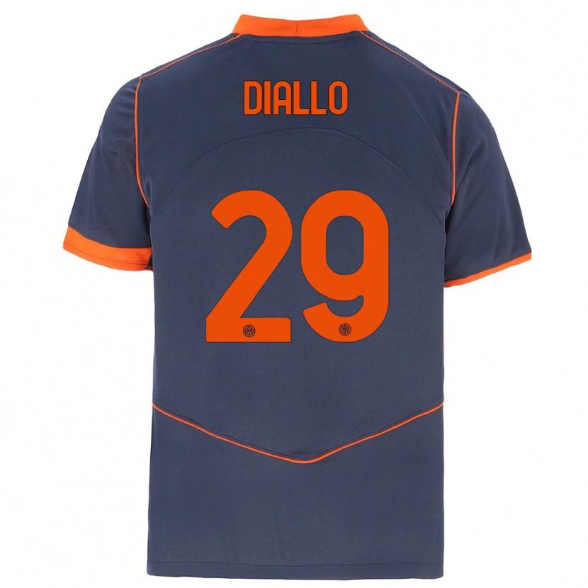 Danxen Kinder Oumar Diallo #29 Grau Orange Ausweichtrikot Trikot 2025/26 T-Shirt Österreich