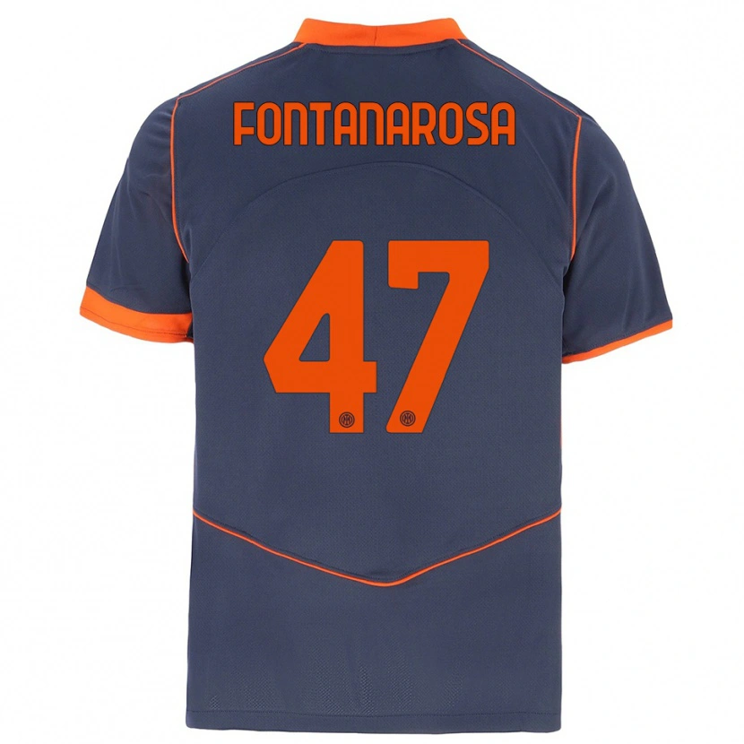 Danxen Kinder Alessandro Fontanarosa #47 Grau Orange Ausweichtrikot Trikot 2025/26 T-Shirt Österreich