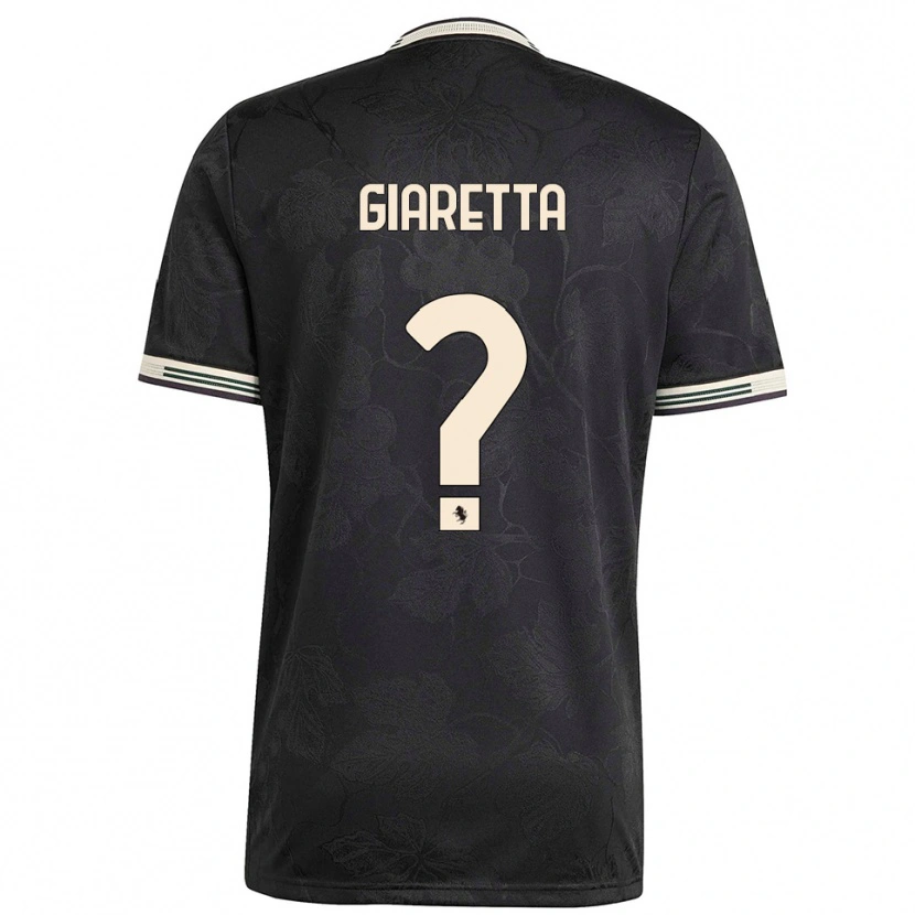 Danxen Kinder Emanuele Giaretta #0 Schwarz Weiß Grün Ausweichtrikot Trikot 2025/26 T-Shirt Österreich