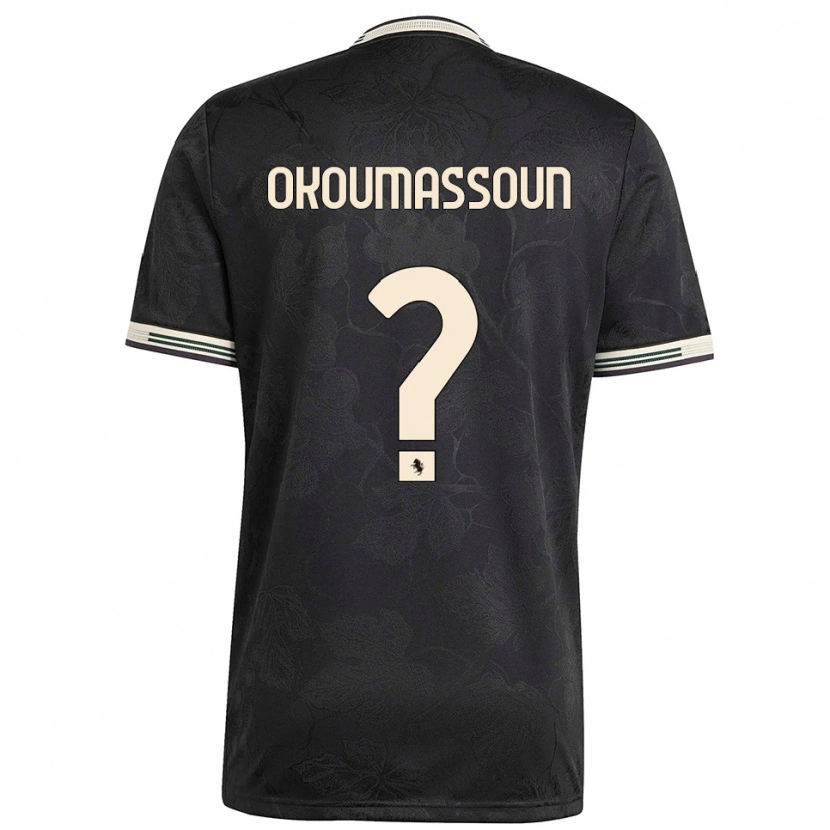 Danxen Kinder Ismaele Okoumassoun #0 Schwarz Weiß Grün Ausweichtrikot Trikot 2025/26 T-Shirt Österreich
