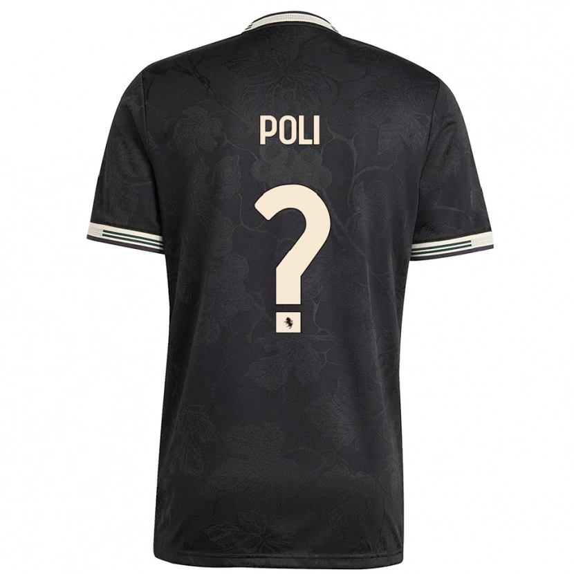 Danxen Kinder Fabrizio Poli #0 Schwarz Weiß Grün Ausweichtrikot Trikot 2025/26 T-Shirt Österreich