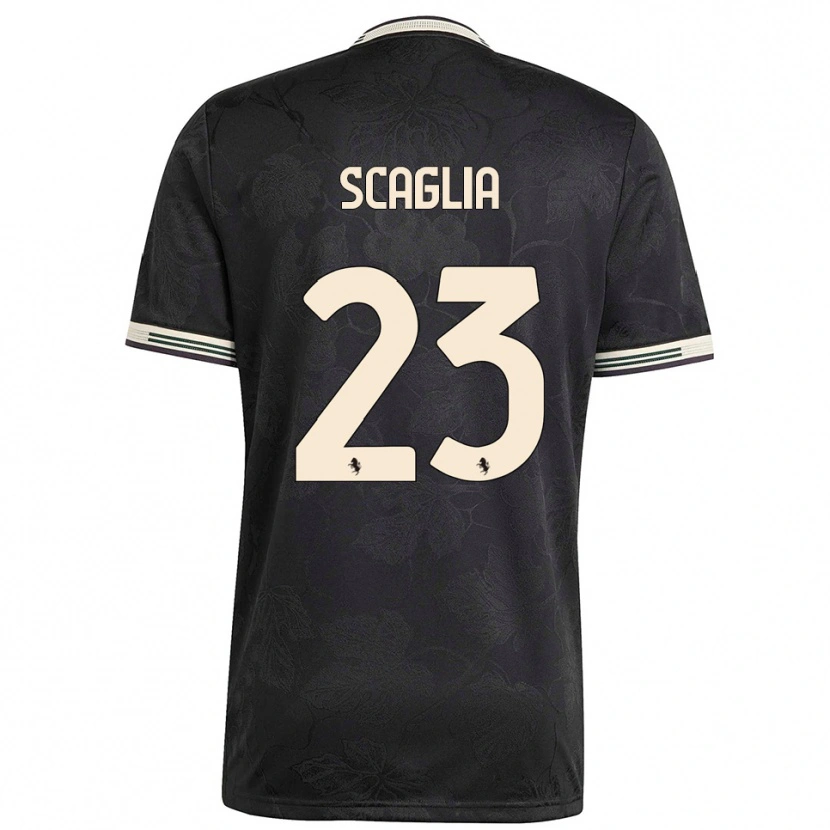 Danxen Kinder Filippo Scaglia #23 Schwarz Weiß Grün Ausweichtrikot Trikot 2025/26 T-Shirt Österreich