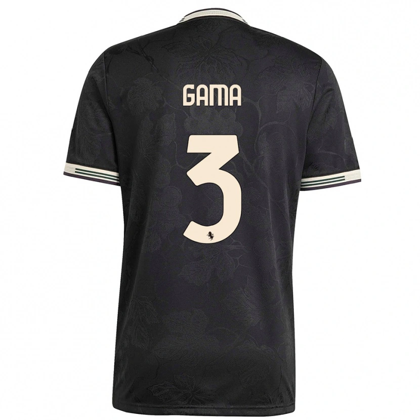 Danxen Kinder Sara Gama #3 Schwarz Weiß Grün Ausweichtrikot Trikot 2025/26 T-Shirt Österreich