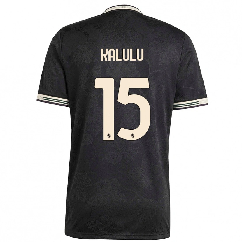 Danxen Kinder Pierre Kalulu #15 Schwarz Weiß Grün Ausweichtrikot Trikot 2025/26 T-Shirt Österreich