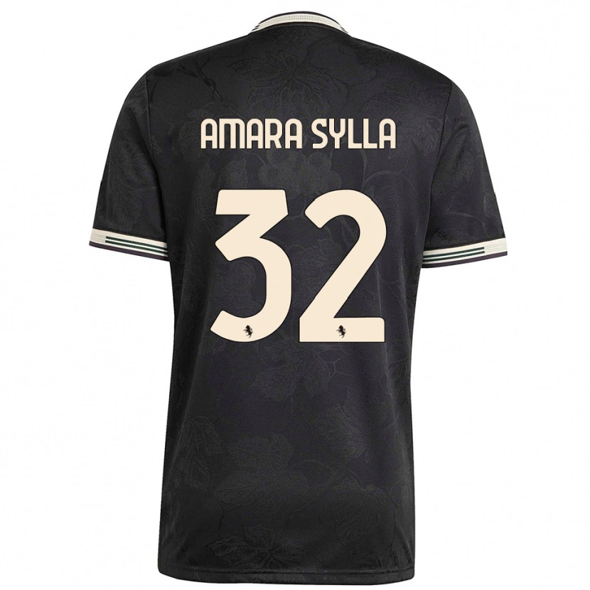 Danxen Kinder Idris Amara Sylla #32 Schwarz Weiß Grün Ausweichtrikot Trikot 2025/26 T-Shirt Österreich