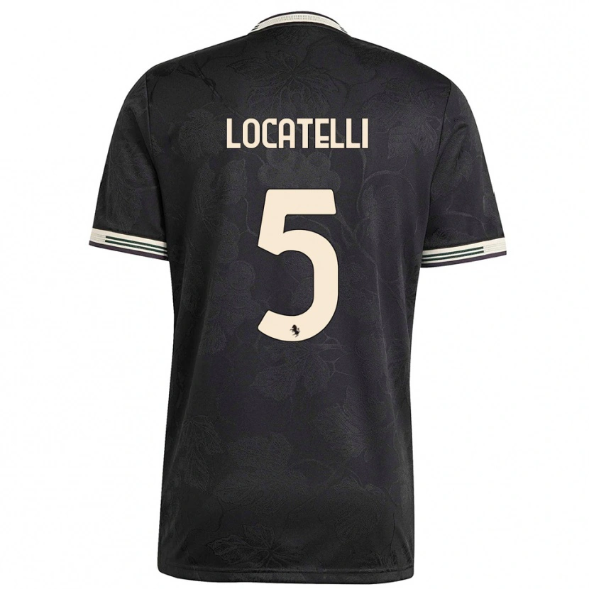 Danxen Kinder Manuel Locatelli #5 Schwarz Weiß Grün Ausweichtrikot Trikot 2025/26 T-Shirt Österreich