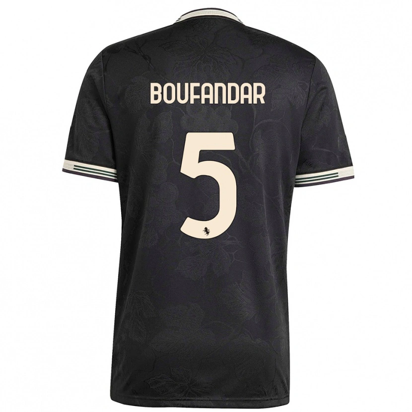 Danxen Kinder Adam Boufandar #5 Schwarz Weiß Grün Ausweichtrikot Trikot 2025/26 T-Shirt Österreich