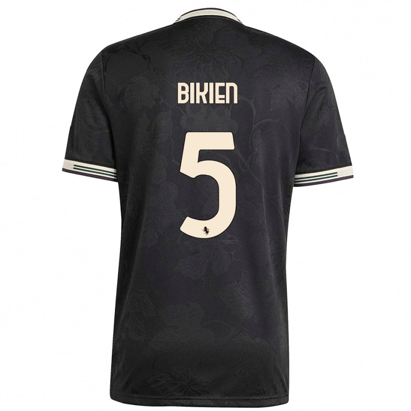 Danxen Kinder Felix Nzouango Bikien #5 Schwarz Weiß Grün Ausweichtrikot Trikot 2025/26 T-Shirt Österreich