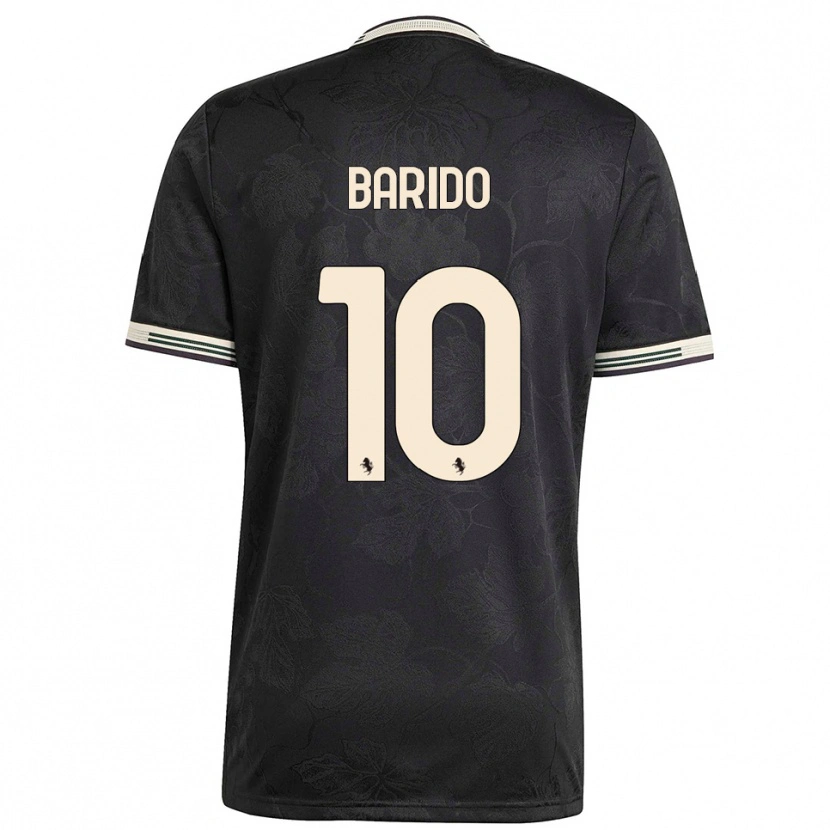 Danxen Kinder Francisco Baridó #10 Schwarz Weiß Grün Ausweichtrikot Trikot 2025/26 T-Shirt Österreich