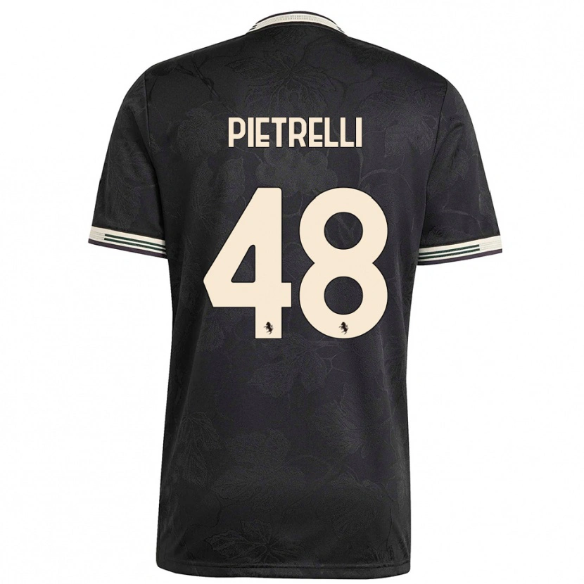Danxen Kinder Alessandro Pietrelli #48 Schwarz Weiß Grün Ausweichtrikot Trikot 2025/26 T-Shirt Österreich