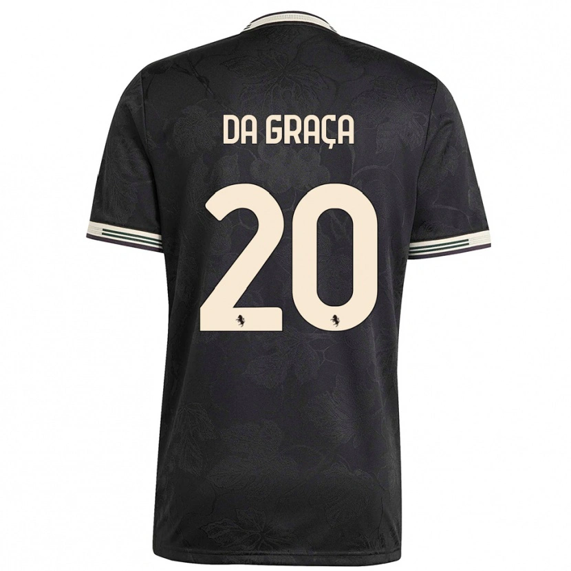 Danxen Kinder Cosimo Da Graça #20 Schwarz Weiß Grün Ausweichtrikot Trikot 2025/26 T-Shirt Österreich