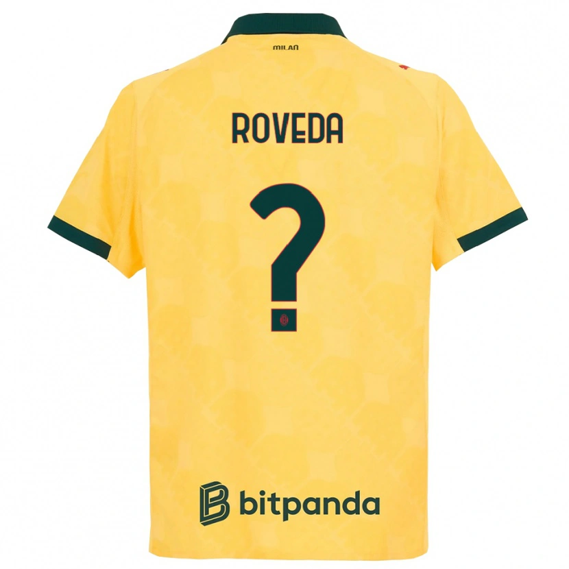 Danxen Kinder Samuele Roveda #0 Gelb Schwarz Ausweichtrikot Trikot 2025/26 T-Shirt Österreich