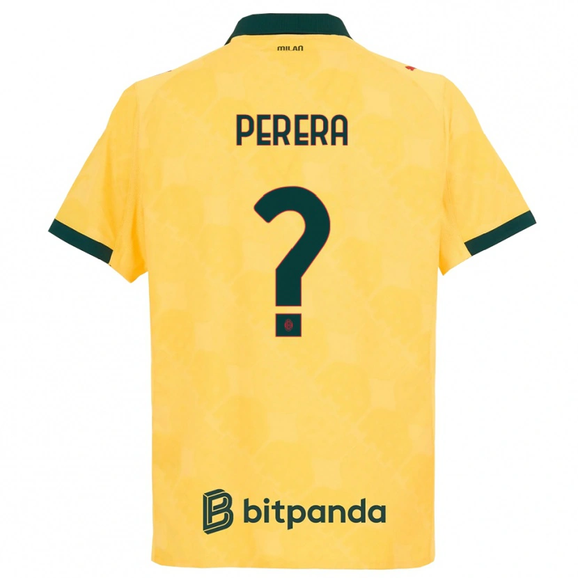 Danxen Kinder Nirash Raffaello Perera #0 Gelb Schwarz Ausweichtrikot Trikot 2025/26 T-Shirt Österreich