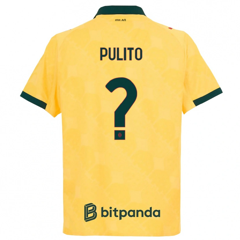Danxen Kinder Ivan Pulito #0 Gelb Schwarz Ausweichtrikot Trikot 2025/26 T-Shirt Österreich