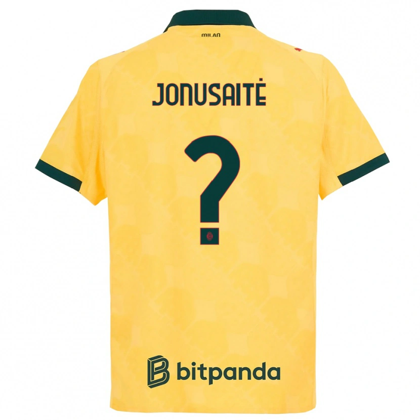 Danxen Kinder Rimantė Jonušaitė #0 Gelb Schwarz Ausweichtrikot Trikot 2025/26 T-Shirt Österreich