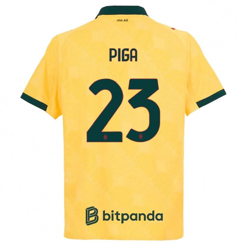 Danxen Kinder Julie Piga #23 Gelb Schwarz Ausweichtrikot Trikot 2025/26 T-Shirt Österreich