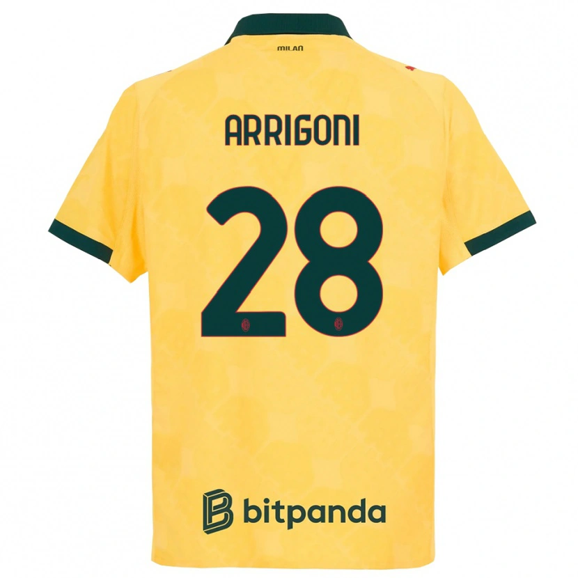 Danxen Kinder Giorgia Arrigoni #28 Gelb Schwarz Ausweichtrikot Trikot 2025/26 T-Shirt Österreich
