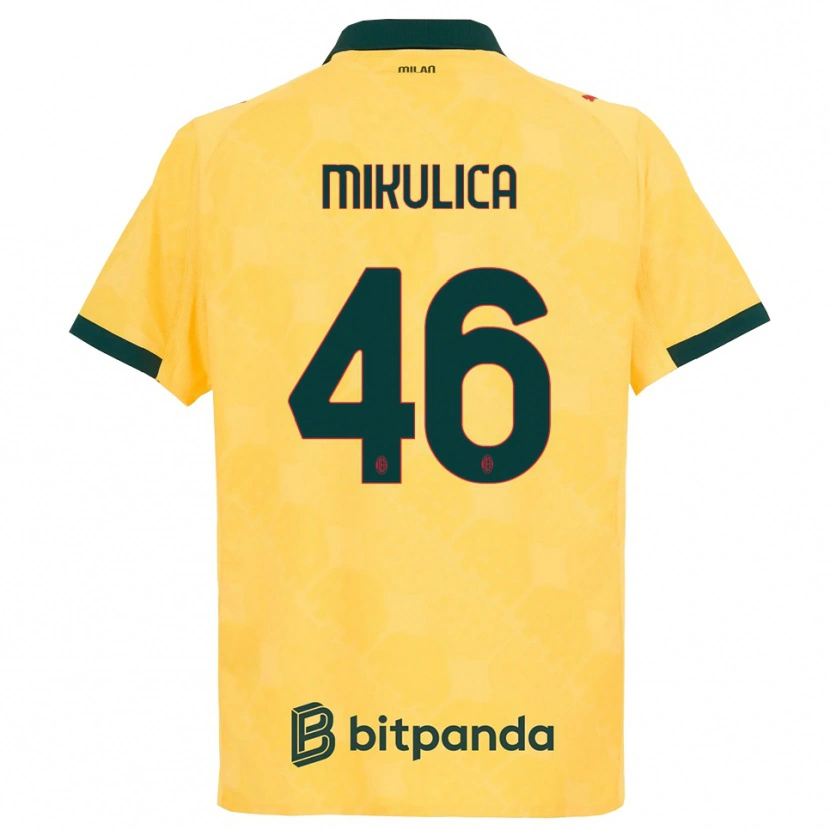 Danxen Kinder Petra Mikulica #46 Gelb Schwarz Ausweichtrikot Trikot 2025/26 T-Shirt Österreich