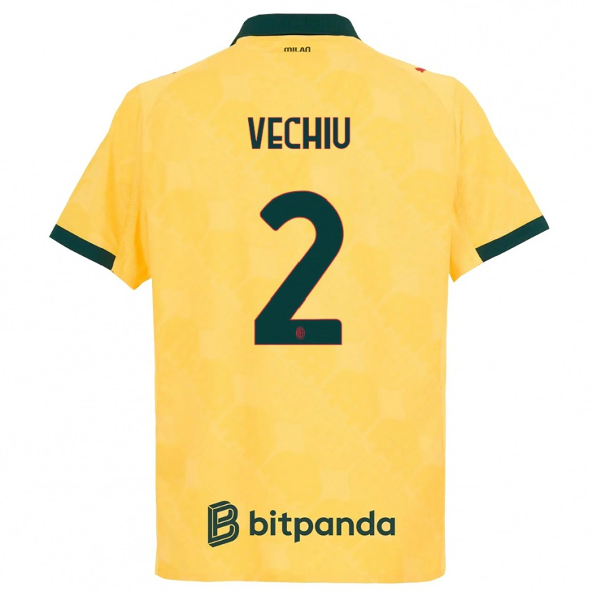 Danxen Kinder Christian Vechiu #2 Gelb Schwarz Ausweichtrikot Trikot 2025/26 T-Shirt Österreich