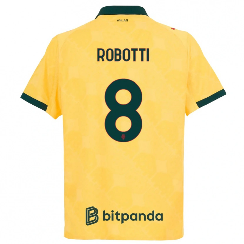 Danxen Kinder Giovanni Robotti #8 Gelb Schwarz Ausweichtrikot Trikot 2025/26 T-Shirt Österreich