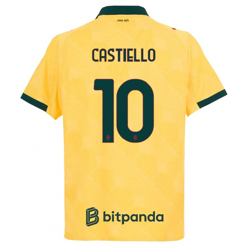 Danxen Kinder Alex Castiello #10 Gelb Schwarz Ausweichtrikot Trikot 2025/26 T-Shirt Österreich