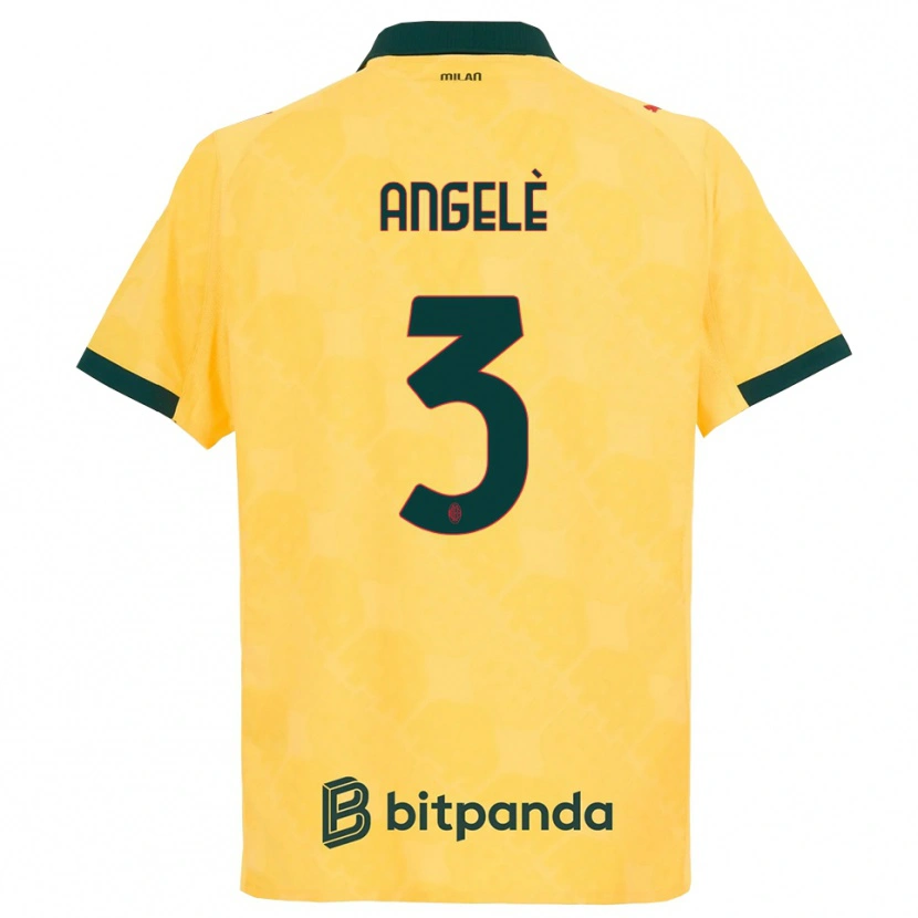 Danxen Kinder Gregorio Angelè #3 Gelb Schwarz Ausweichtrikot Trikot 2025/26 T-Shirt Österreich