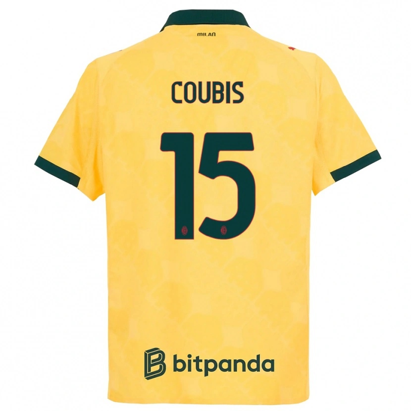 Danxen Kinder Andrei Coubiș #15 Gelb Schwarz Ausweichtrikot Trikot 2025/26 T-Shirt Österreich