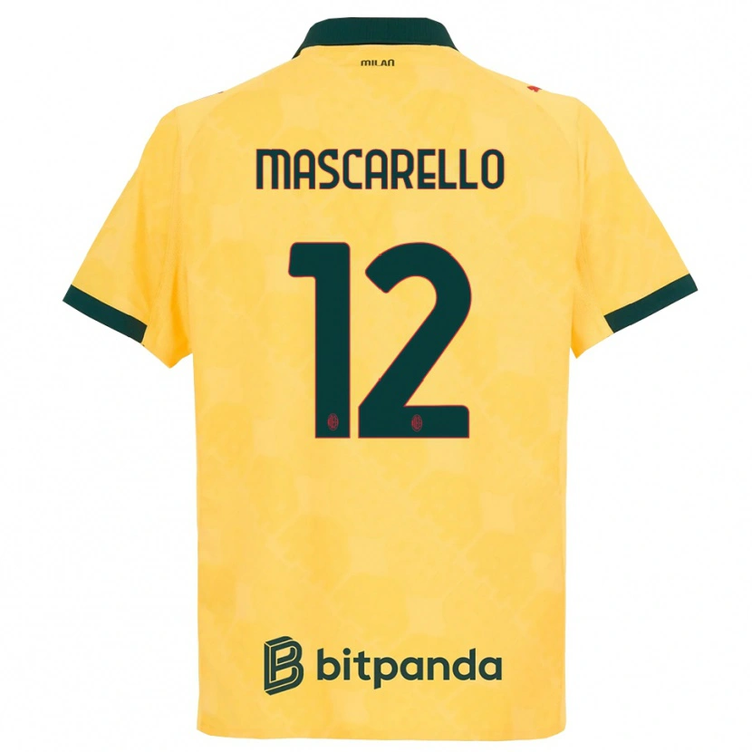 Danxen Kinder Marta Mascarello #12 Gelb Schwarz Ausweichtrikot Trikot 2025/26 T-Shirt Österreich