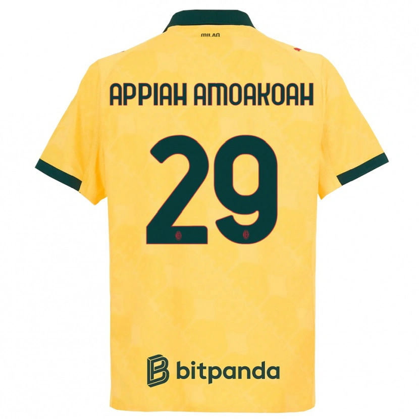 Danxen Kinder Karen Appiah Amoakoah #29 Gelb Schwarz Ausweichtrikot Trikot 2025/26 T-Shirt Österreich