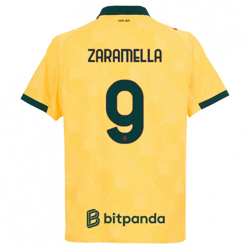 Danxen Kinder Mattia Zaramella #9 Gelb Schwarz Ausweichtrikot Trikot 2025/26 T-Shirt Österreich