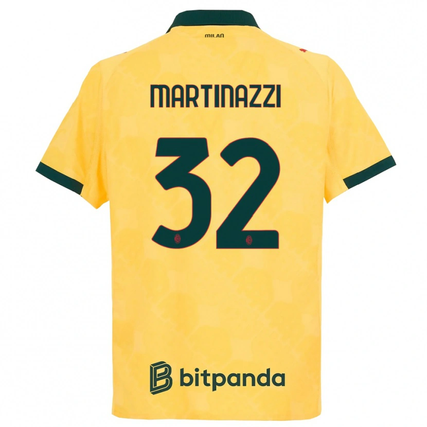 Danxen Kinder Luca Martinazzi #32 Gelb Schwarz Ausweichtrikot Trikot 2025/26 T-Shirt Österreich