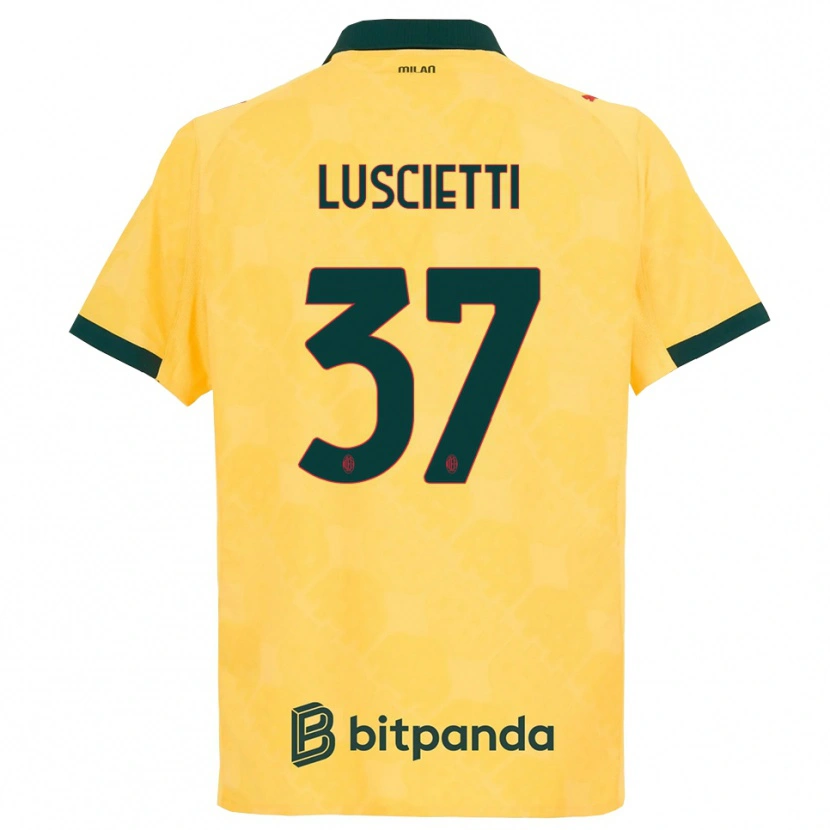 Danxen Kinder Abebe Luscietti #37 Gelb Schwarz Ausweichtrikot Trikot 2025/26 T-Shirt Österreich